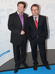 Schauspieler Francis Fulton Smith und FFF-Geschäfsführer Klaus Schaefer (Foto. Martin Schmitz)